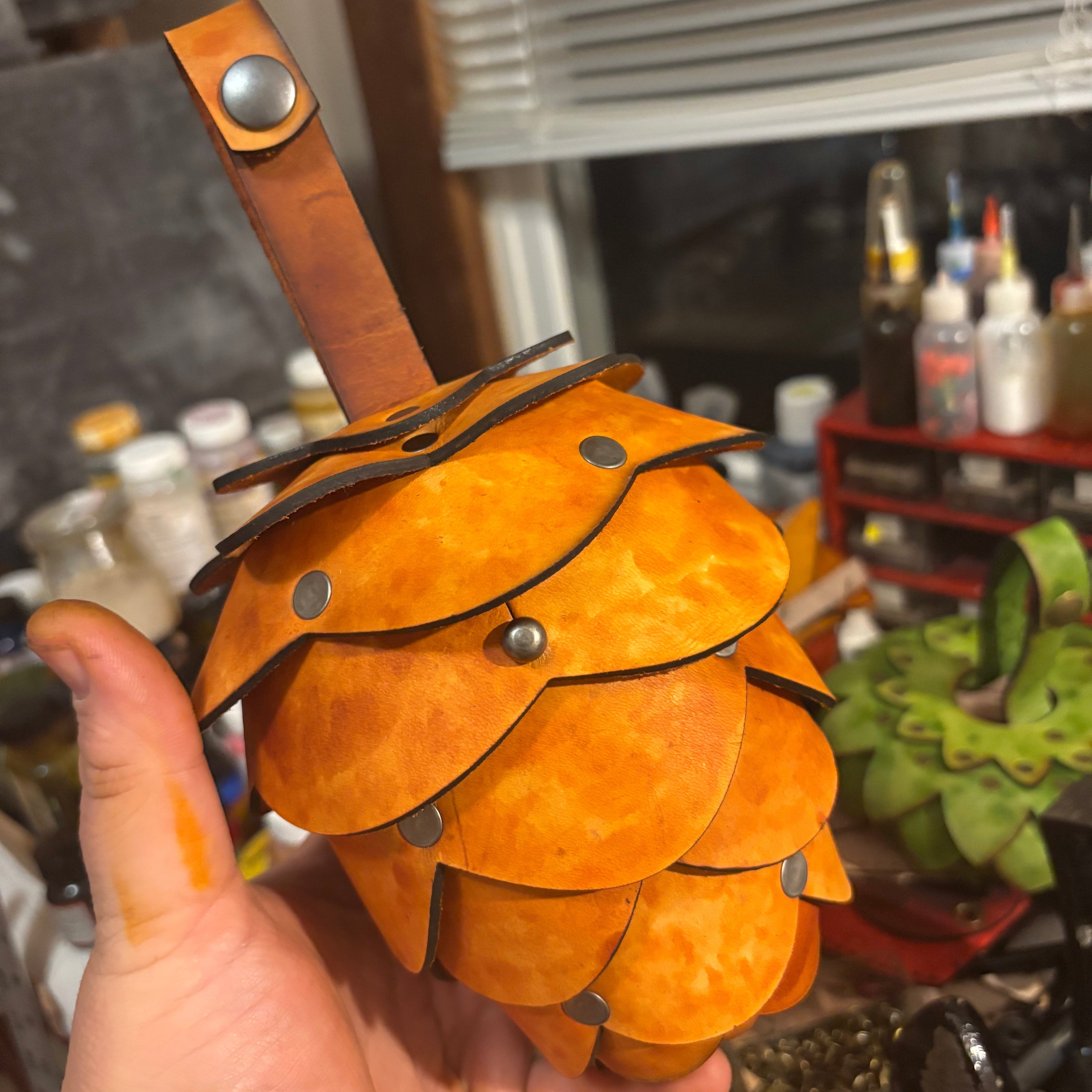 Handmade Leather Pinecone Bag | Customizable