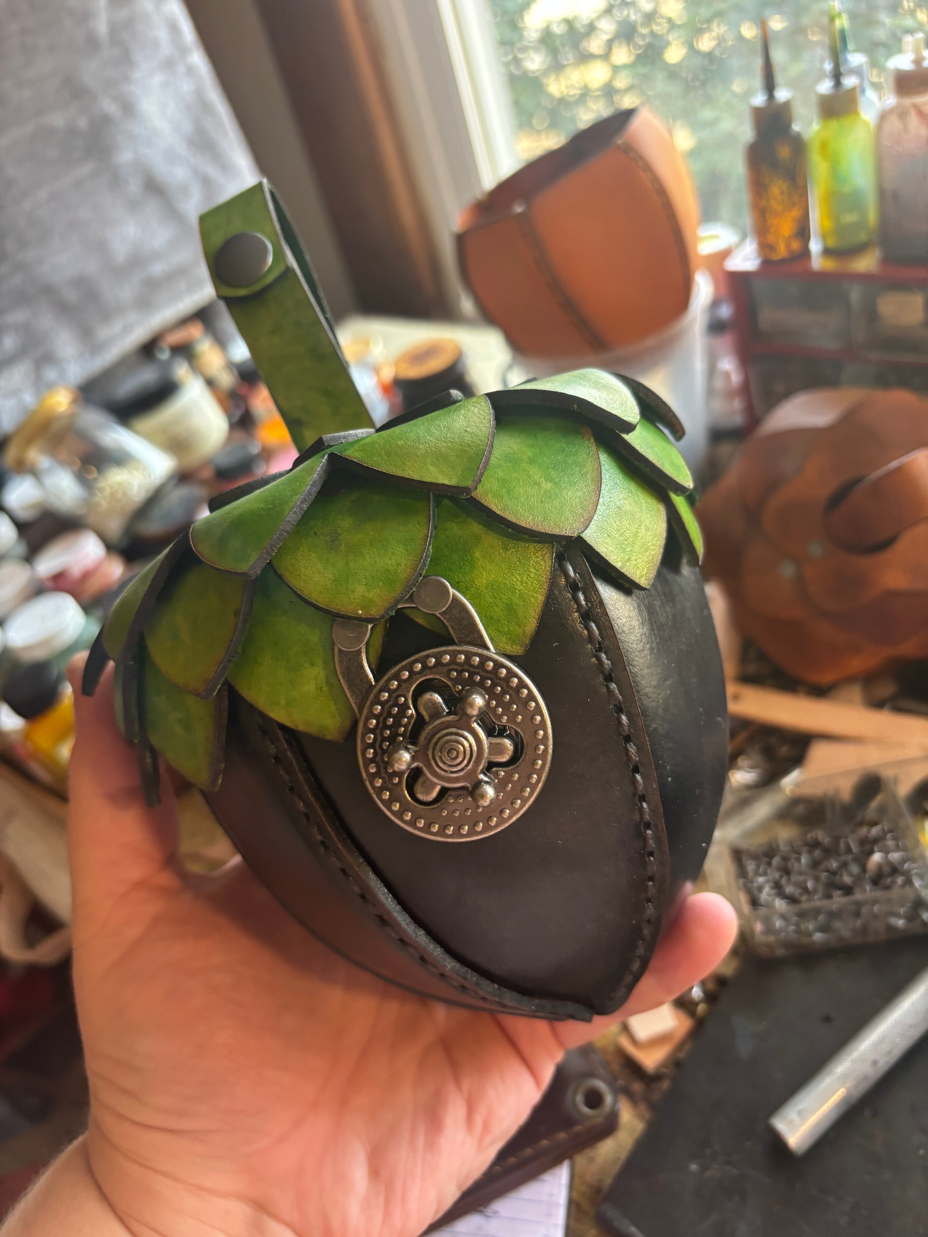 Custom Handmade Leather Acorn Bag | Customizable