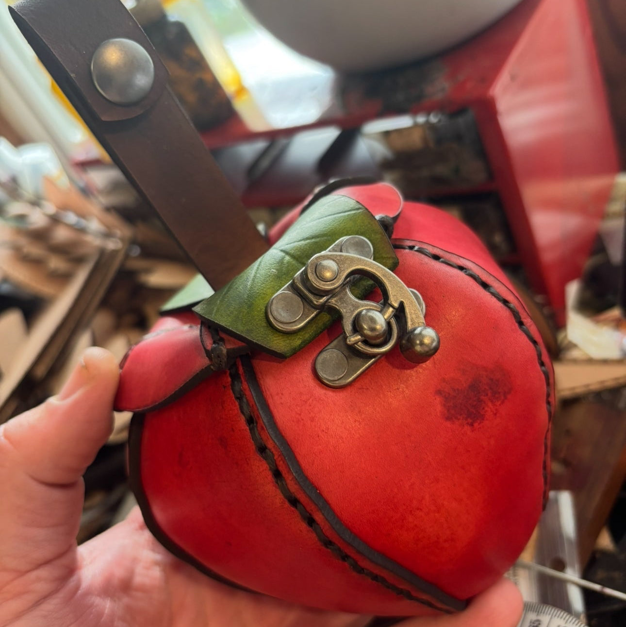 Handmade Leather Apple Bag